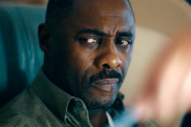 This image released by Apple TV+ shows Idris Elba in a scene from "Hijack." (Apple TV+ via AP)