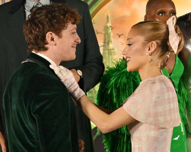 Mandatory Credit: Photo by Rob Latour/Shutterstock (14886087re) Ethan Slater and Ariana Grande 'Wicked' Premiere, Los Angeles, California, USA - 09 Nov 2024