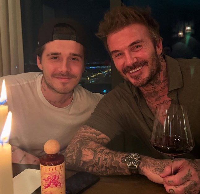 Brooklyn with David beckham