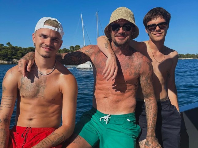 Cruz Beckham with David and Romeo cruzbeckham Sorry I don?t have more speedos pictures x
