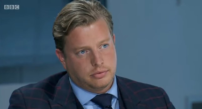 Thomas Skinner appearing on The Apprentice in 2019