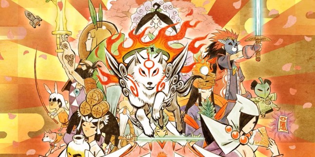 Ōkami HD key art of the main characters