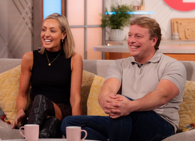 Editorial use only Mandatory Credit: Photo by Ken McKay/ITV/Shutterstock (15512610aj) Amy Dowden, Thomas Skinner 'Lorraine' TV show, London, UK - 01 Oct 2025