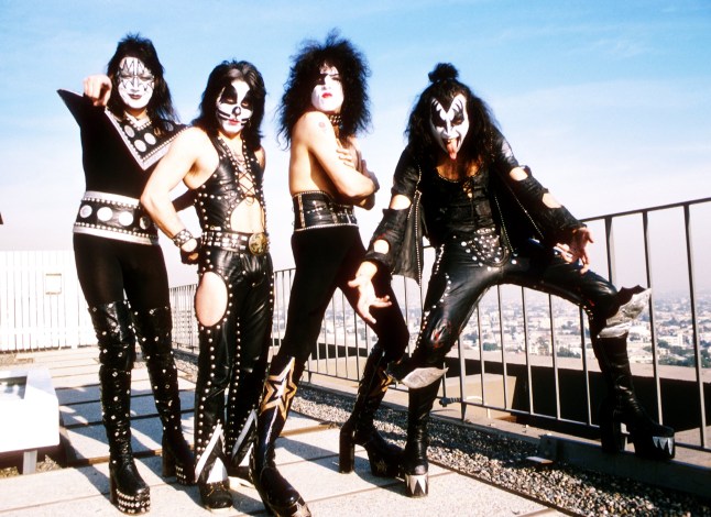 LOS ANGELES - JANUARY 1975: Ace Frehley, Paul Stanley, Peter Criss, and Gene Simmons of the rock and roll band Kiss pose for a portrait session in January 1975 in Los Angeles, California. (Photo by Michael Ochs Archives/Getty Images)