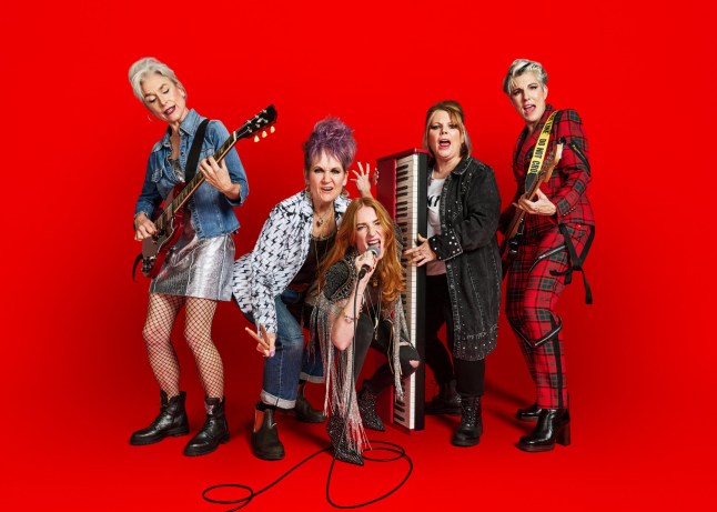 A still of the Riot Women band