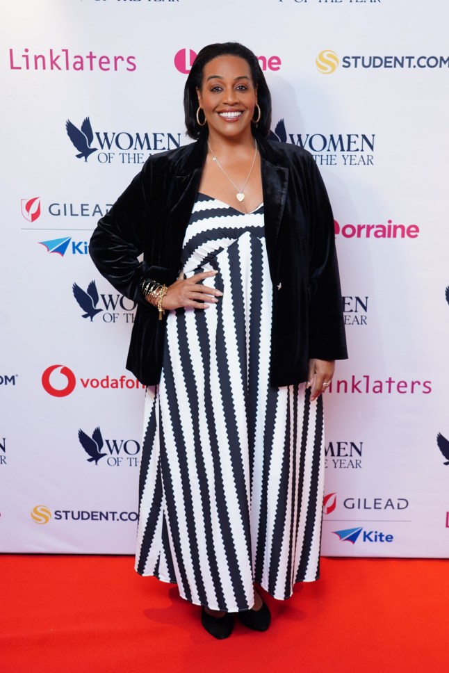 Alison Hammond arrives for the Women of the Year lunch and awards, at the Royal Lancaster hotel in central London. Picture date: Monday October 13, 2025. PA Photo. Photo credit should read: Ian West/PA Wire