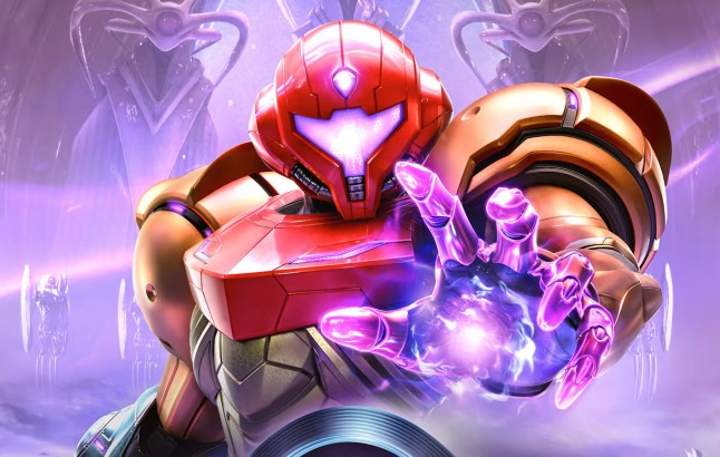 Samus Aran with psychic powers in Metroid Prime 4 key art