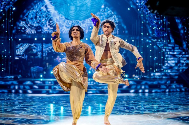 For use in UK, Ireland or Benelux countries only BBC handout photo of Balvinder Sopal and Julian Caillon, during their appearance on the live show of Saturday's Strictly Come Dancing show on BBC1. Picture date: Saturday November 8, 2025. PA Photo. Photo credit should read: Guy Levy/BBC/PA Wire NOTE TO EDITORS: Not for use more than 21 days after issue. You may use this picture without charge only for the purpose of publicising or reporting on current BBC programming, personnel or other BBC output or activity within 21 days of issue. Any use after that time MUST be cleared through BBC Picture Publicity. Please credit the image to the BBC and any named photographer or independent programme maker, as described in the caption.