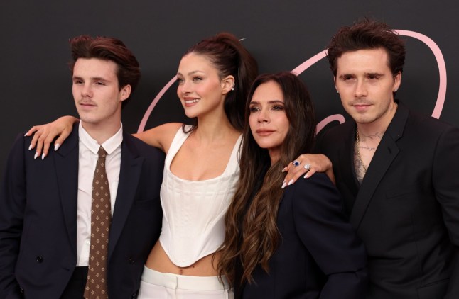 Mandatory Credit: Photo by Chelsea Lauren/Shutterstock (14329824ky) Cruz Beckham, Nicola Peltz Beckham, Victoria Beckham and Brooklyn Beckham 'LOLA' Premiere, Los Angeles, California, USA - 03 Feb 2024