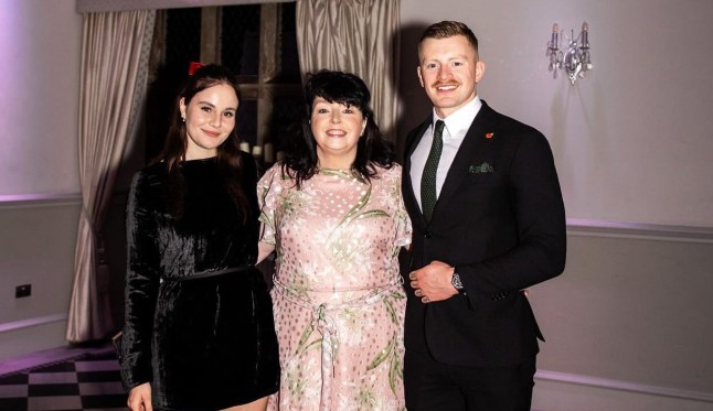 Adam Peaty with his mother Caroline and Holly Ramsay https://www.instagram.com/p/C3bEx3dtTdJ/?img_index=1