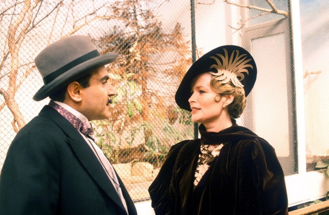 Mandatory Credit: Photo by Shutterstock (434820c) THE INCREDIBLE THEFT - DAVID SUCHET AND CIARAN MADDEN - 1989 POIROT TV SERIES