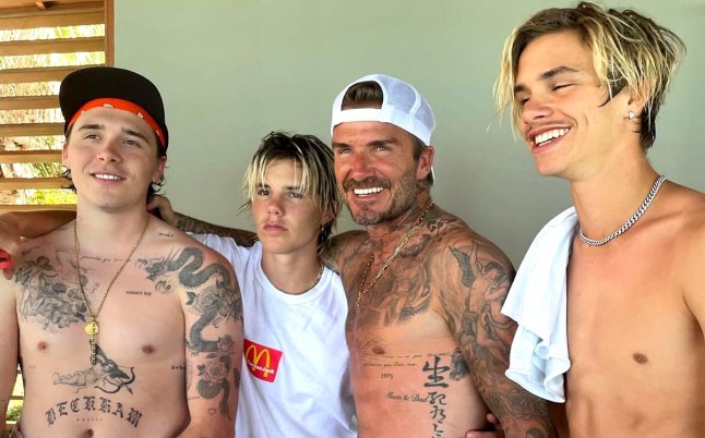 Dad David and Brothers Romeo and Brooklyn