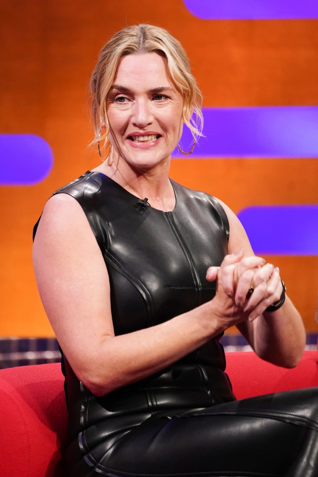 EDITORIAL USE ONLY Kate Winslet during filming for the Graham Norton Show, at BBC Studioworks 6 Television Centre, Wood Lane, London, to be aired on BBC One on Friday evening. Picture date: Thursday December 4, 2025. PA Photo. Photo credit should read: Ian West/PA Media Assignments