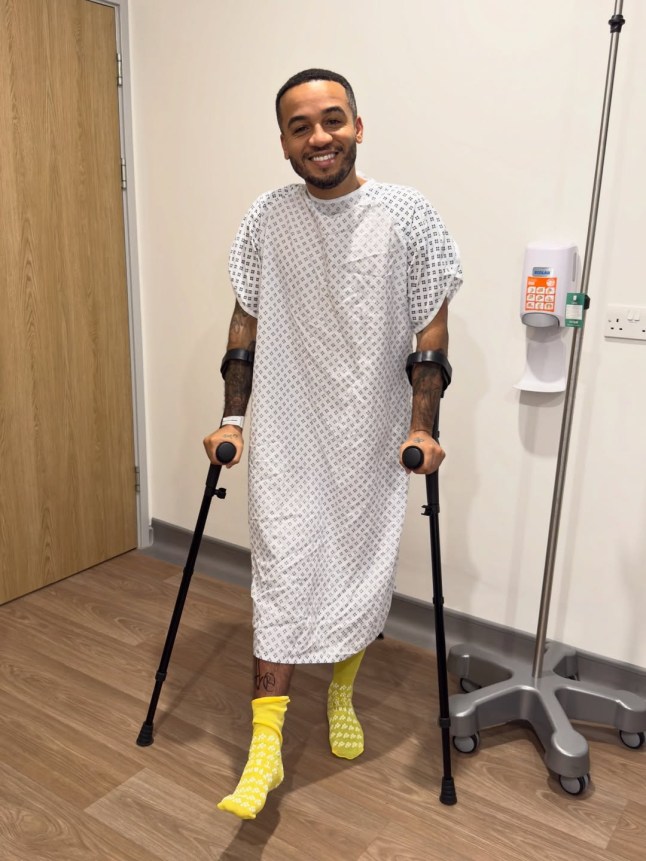 JLS member Aston Merrygold in hospital