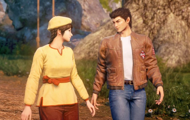 Ryo Hazuki walking on road in Shenmue 3
