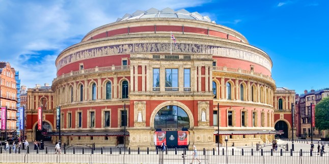 London, UK - July 12, 2025: Panoramic view of the Royal Albert Hall building on a beautiful sunny afternoon in London; Shutterstock ID 2706742777; purchase_order: -; job: -; client: -; other:
