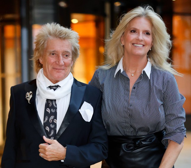 LONDON, UNITED KINGDOM - SEPTEMBER 30: (EMBARGOED FOR PUBLICATION IN UK NEWSPAPERS UNTIL 24 HOURS AFTER CREATE DATE AND TIME) Sir Rod Stewart and Penny Lancaster attend the WellChild Awards 2024 at the Royal Lancaster Hotel on September 30, 2024 in London, England. WellChild is a national charity supporting seriously ill children and their families. Many children remain in hospital due to a lack of support for home care. Through its network of nurses, home makeovers, and family programs, WellChild helps children thrive at home. Prince Harry has been the charity's Patron since 2007 and has attended their Awards Ceremony 12 times. (Photo by Max Mumby/Indigo/Getty Images)