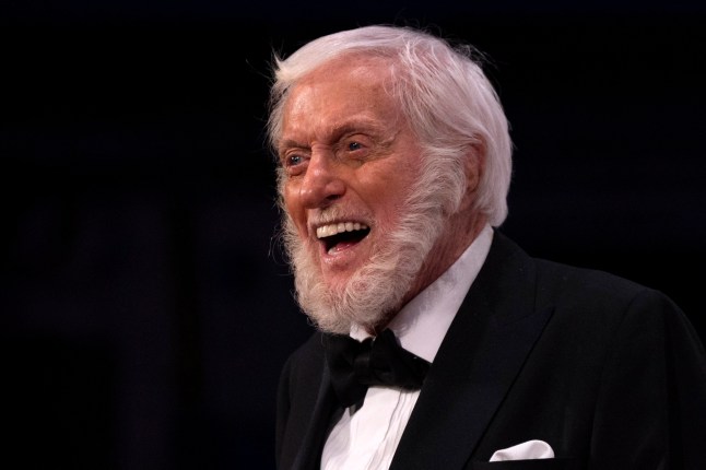 Dick Van Dyke smiling at the 43rd Annual Kennedy Center Honors at The Kennedy Center.