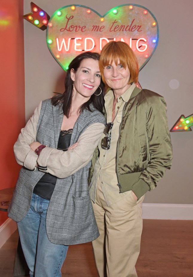LONDON, ENGLAND - APRIL 20: (EMBARGOED FOR PUBLICATION IN UK TABLOID NEWSPAPERS UNTIL 48 HOURS AFTER CREATE DATE AND TIME. MANDATORY CREDIT PHOTO BY DAVE M. BENETT/WIREIMAGE REQUIRED) Melanie Rickey (L) and Mary Portas attend the London gala screening of "The Falling" at Ham Yard Hotel on April 20, 2015 in London, England. (Photo by Dave M. Benett/WireImage)