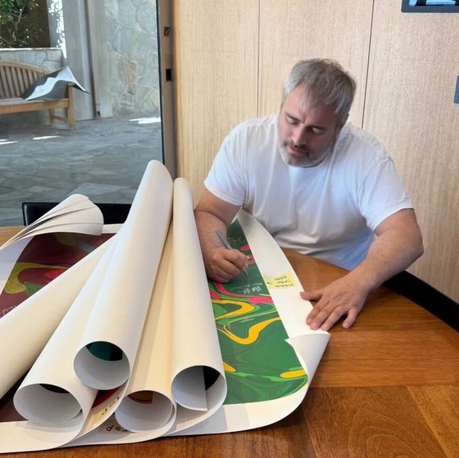 Exciting news! The cast has teamed up with @soundwaves_art and artist Tim Wakefield for a very special collection of artwork this holiday season. Tim has transformed the actual soundwaves of the Friends theme song into these beautiful designs each inspired by a different character, and each cast member has autographed their own small run of artworks. And in collaboration with the estate of @mattyperry4 we have produced a very limited edition of artworks embossed with Matthew's official signature. All profits will be supporting charities chosen by the cast, including the @MatthewPerryFoundation and their work helping those struggling with the disease of addiction. Link in bio to get one.