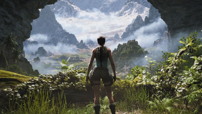 Tomb Raider: Legacy Of Atlantis screenshot of Lara Croft looking at the landscape