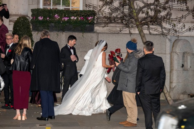 Sam Vanderpump marries Alice Yaxley at Chelsea registry office, 14th December 2025.
