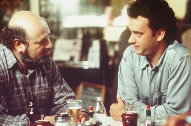 Editorial use only. No book cover usage. Mandatory Credit: Photo by Tri-Star/Kobal/Shutterstock (5881296m) Rob Reiner, Tom Hanks Sleepless In Seattle - 1993 Director: Nora Ephron Tri-Star Pictures USA Scene Still Comedy Nuits blanches ? Seattle