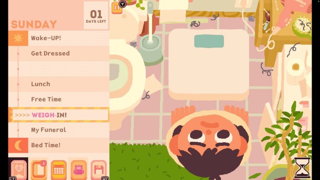 Consume Me screenshot of Jenny weighting herself