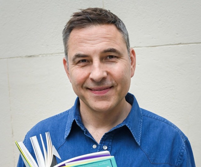 David Walliams with a book