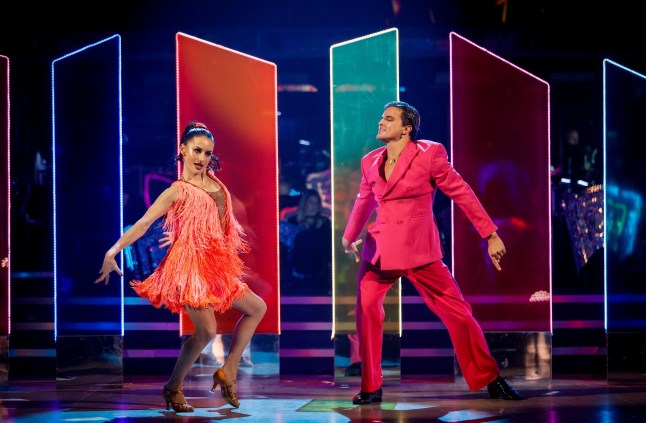 For use in UK, Ireland or Benelux countries only BBC handout photo of Amber Davies and Nikita Kuzmin during the live show on BBC1's Strictly Come Dancing. Picture date: Saturday December 20, 2025. PA Photo. Photo credit should read: Guy Levy/BBC/PA Wire NOTE TO EDITORS: Not for use more than 21 days after issue. You may use this picture without charge only for the purpose of publicising or reporting on current BBC programming, personnel or other BBC output or activity within 21 days of issue. Any use after that time MUST be cleared through BBC Picture Publicity. Please credit the image to the BBC and any named photographer or independent programme maker, as described in the caption.