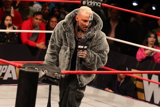 Mandatory Credit: Photo by Kyle Stevens/Shutterstock (16191420am) Darby Allin (Samuel Ratsch) is seen on Sunday, December 21, 2025 inside the Hammerstein Ballroom at the Manhattan Center for All Elite Wrestling. The segment was taped for AEW Christmas Collision in New York City and aired on Christmas (Thursday, December 25, 2025). AEW Christmas Collision, The Hammerstein Ballroom at the Manhattan Center, New York, USA - 25 Dec 2025