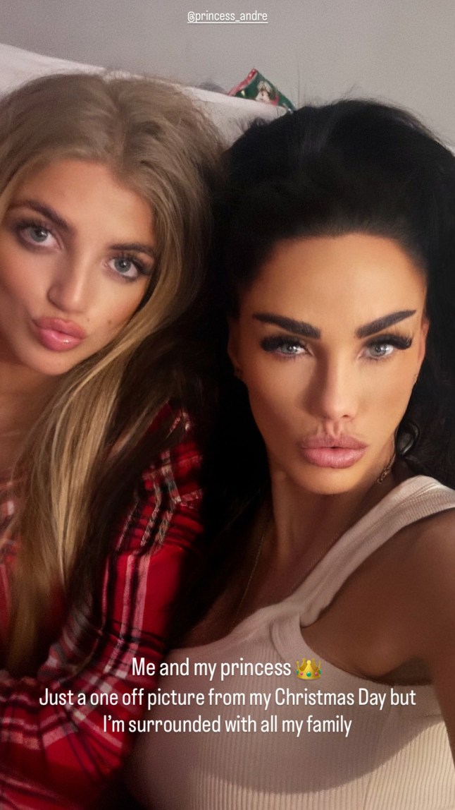 Katie Price shares 'one off' photo of her and Princess after revealing how she spent Christmas Day Instagram