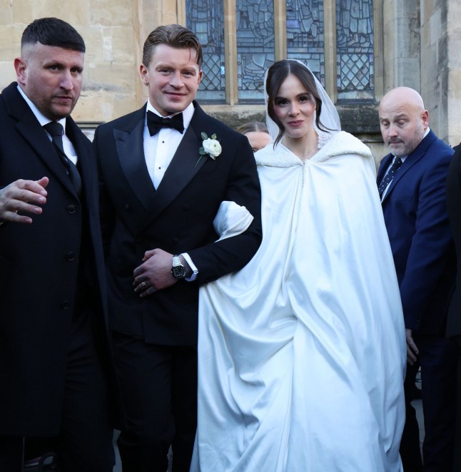 Adam Peaty and Holly Ramsay leave there wedding at Bath Abbey on December 27, 2025 in Bath, England. Pictured: adam peaty,holly ramsay Ref: BLU_S9276824 271225 NON-EXCLUSIVE Picture by: / SplashNews.com Splash News and Pictures USA: 310-525-5808 UK: 020 8126 1009 eamteam@shutterstock.com World Rights