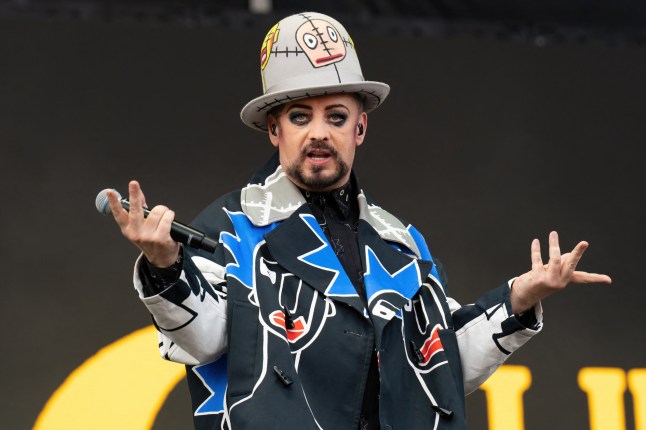 Enlish singer Boy George and Culture Club perform onstage during Austin City Limits Music Festival at Zilker Park in Austin, Texas, on October 15, 2022. (Photo by SUZANNE CORDEIRO / AFP) (Photo by SUZANNE CORDEIRO/AFP via Getty Images)