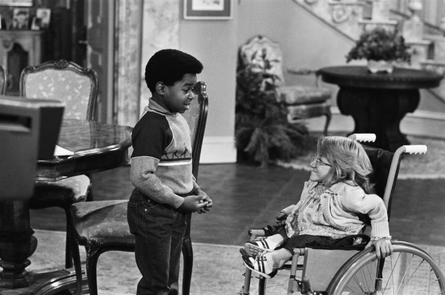 DIFF'RENT STROKES -- "Count Your Blessings" Episode 10 -- Pictured: (l-r) Gary Coleman as Arnold Jackson, Melanie Watson as Kathy Gordon -- Photo by: Frank Carroll/NBC/NBCU Photo Bank