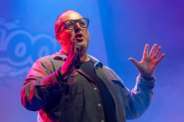 JUSTIN MOORHOUSE - EDINBURGH, SCOTLAND - AUGUST 02: Comedian Justin Moorhouse performs on stage during Gilded Balloon 2018 Press Party, as part of the annual Edinburgh Fringe Festival, at Teviot Row House on August 2, 2018 in Edinburgh, Scotland. (Photo by Roberto Ricciuti/Getty Images)